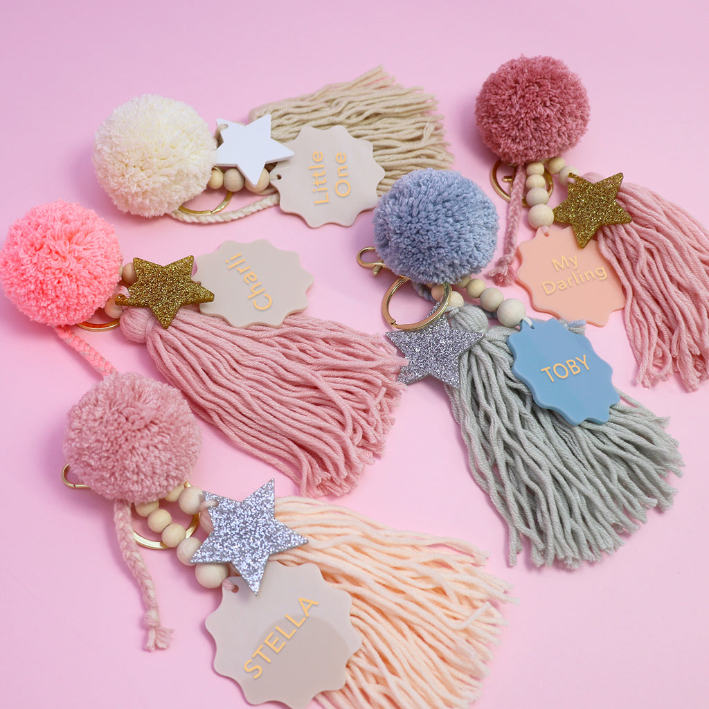 STAR BAG CHARM // Dusty Pink Sherbet