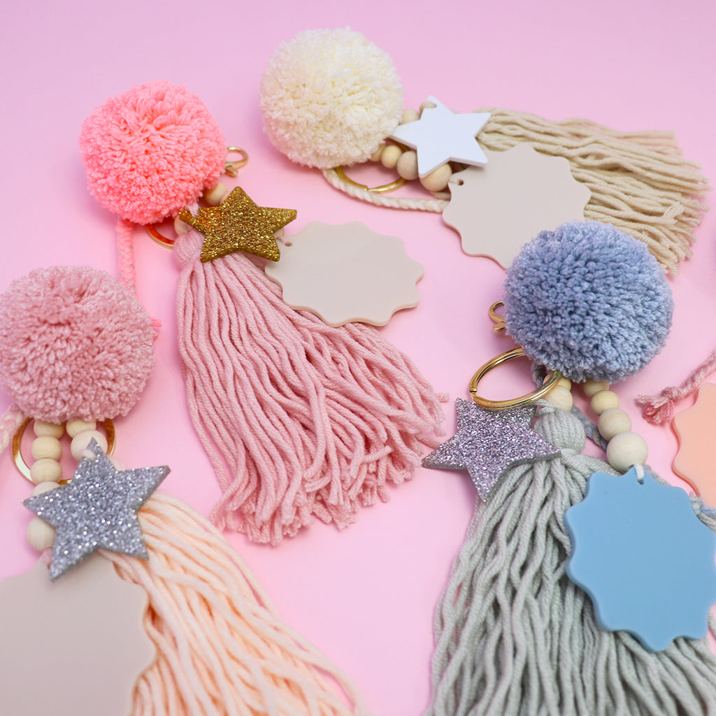 STAR BAG CHARM // Dusty Pink Sherbet