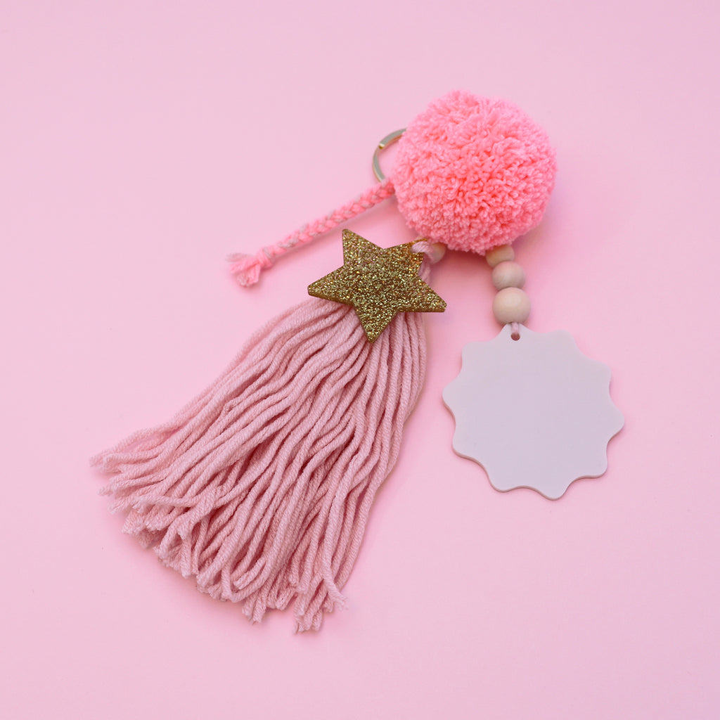 STAR BAG CHARM // Dusty Pink Sherbet