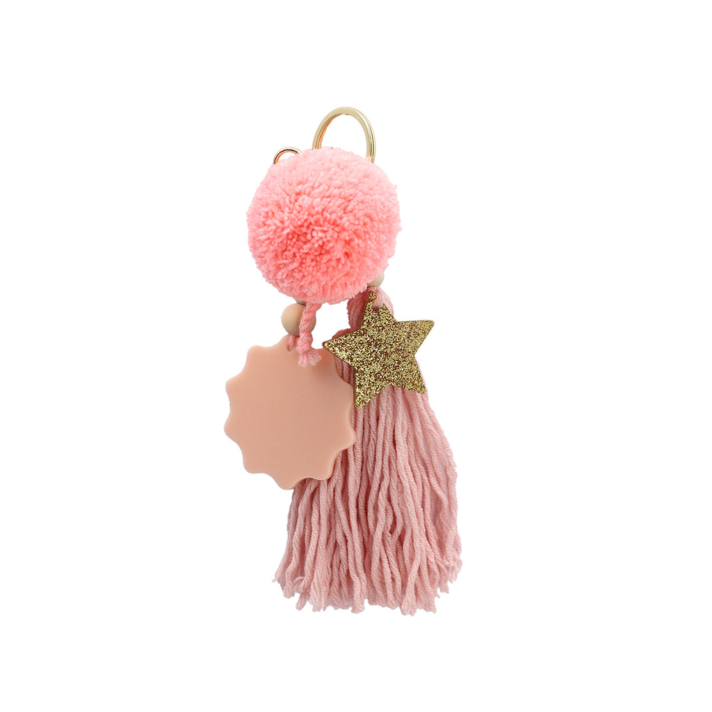 STAR BAG CHARM // Dusty Pink Sherbet