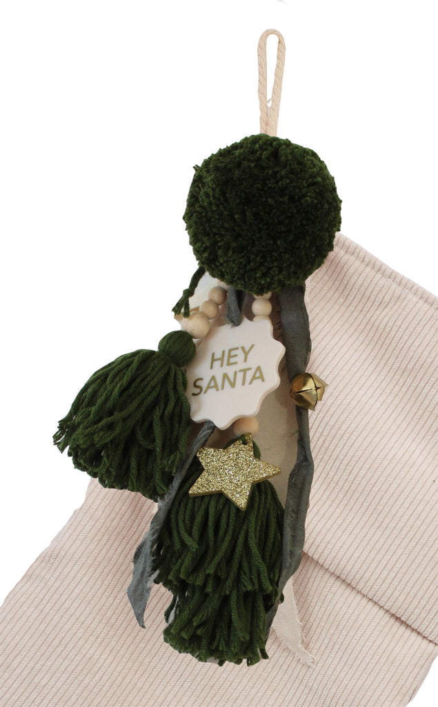 PRE-ORDER // STOCKING // Corduroy Christmas Green