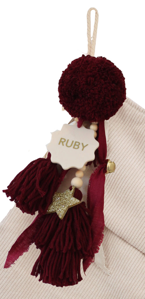 PRE-ORDER // STOCKING // Corduroy Christmas Red