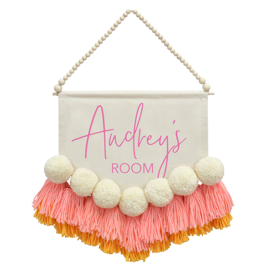 PERSONALISED DOUBLE WALL FLAG // Sherbet