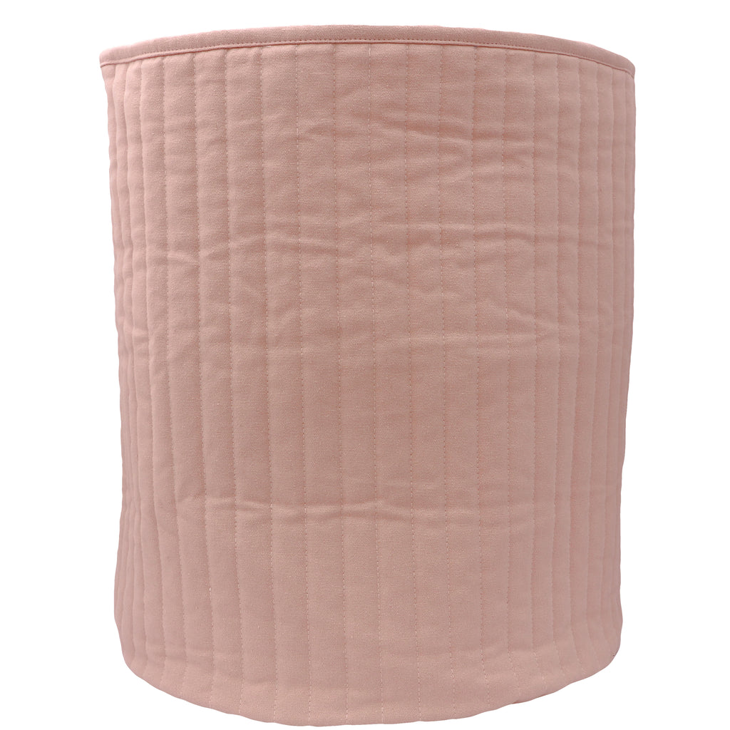 LARGE QUILTED BASKET // Dusty Pink
