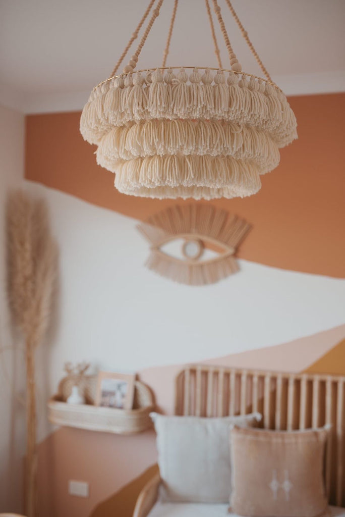 VANILLA // Triple Layer Tassel Chandelier