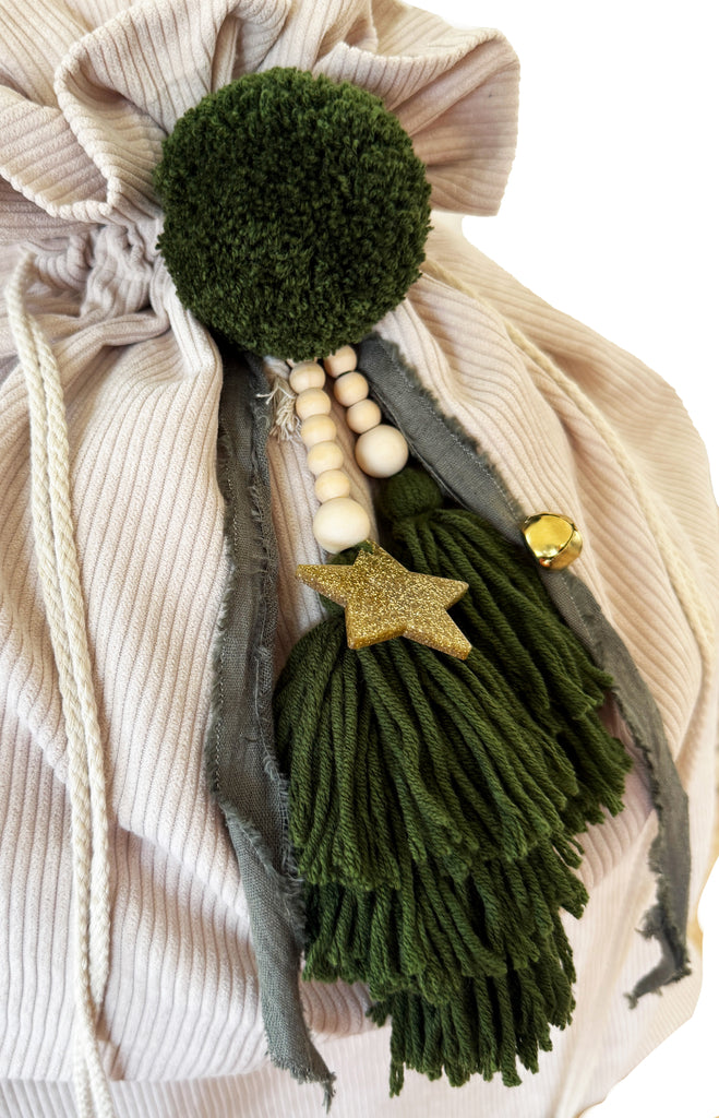 PRE-ORDER // SANTA SACK // Corduroy Christmas Green