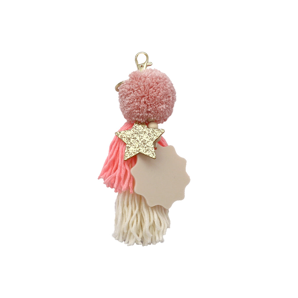 STAR KEYRING // Dusty Pink Sherbet