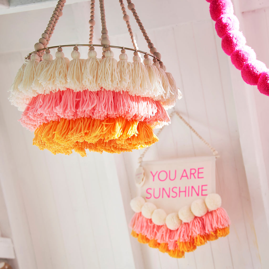 PINA // Triple Layer Tassel Chandelier