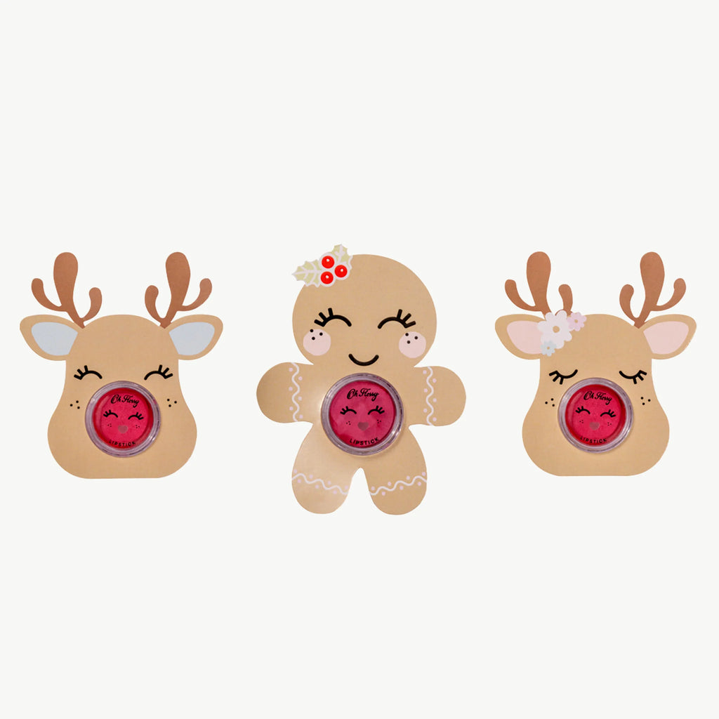 Oh Flossy Lipstick Stocking Stuffer - Reindeer