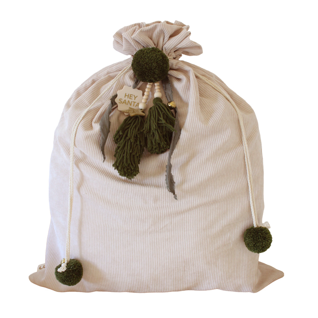 PRE-ORDER // SANTA SACK // Corduroy Christmas Green