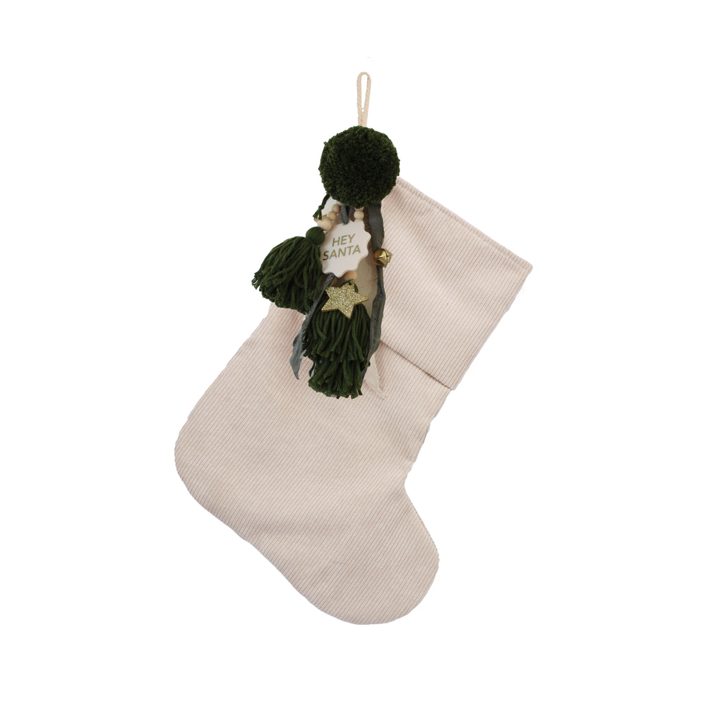PRE-ORDER // STOCKING // Corduroy Christmas Green