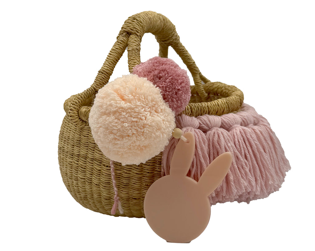 EASTER BASKET // Tassels Dusty Pink