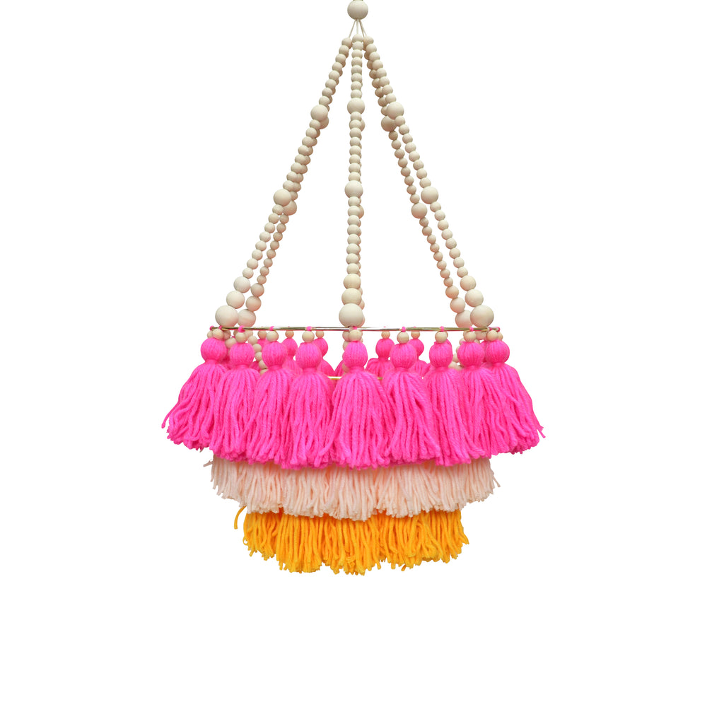 FREIDA // Triple Layer Tassel Chandelier