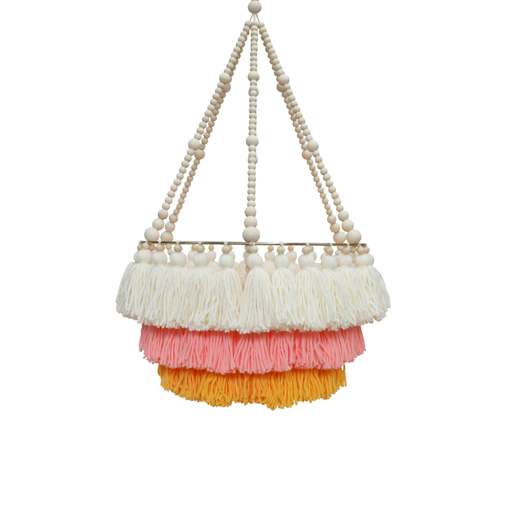 PINA // Triple Layer Tassel Chandelier