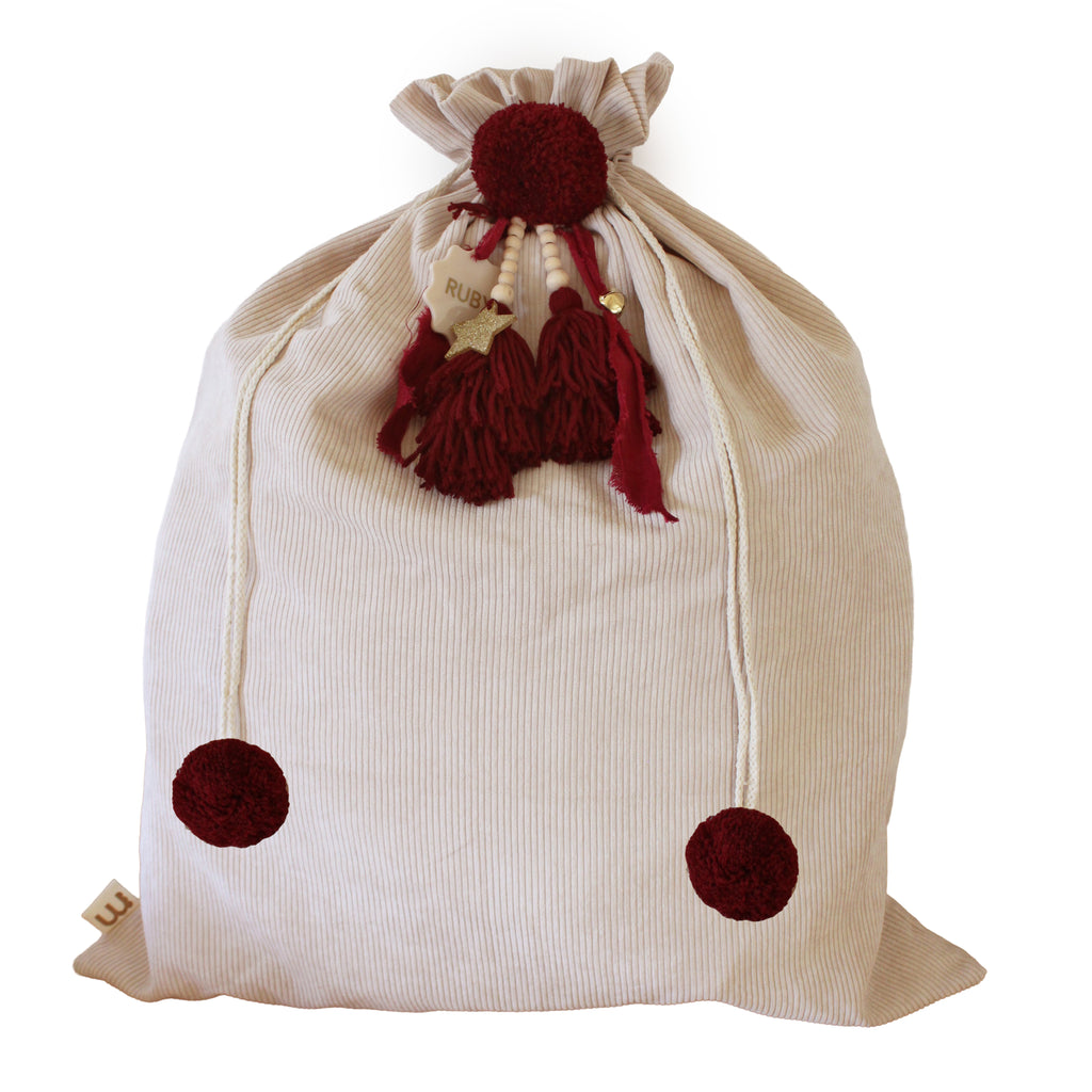 PRE-ORDER // SANTA SACK // Corduroy Christmas Red
