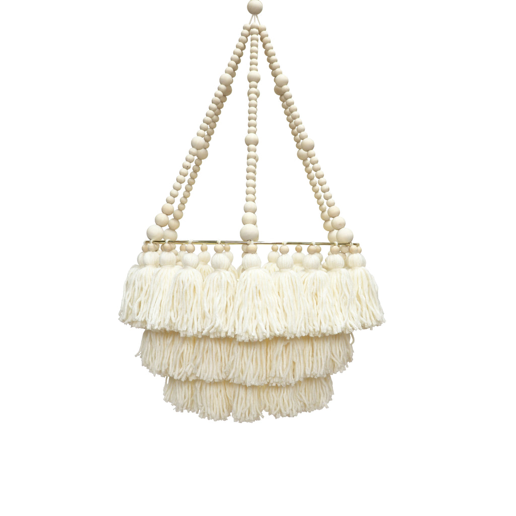 VANILLA // Triple Layer Tassel Chandelier